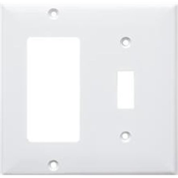 Doomsday Lexan Wall Plates 2 Gang 1Toggle 1GFCI White DO389711